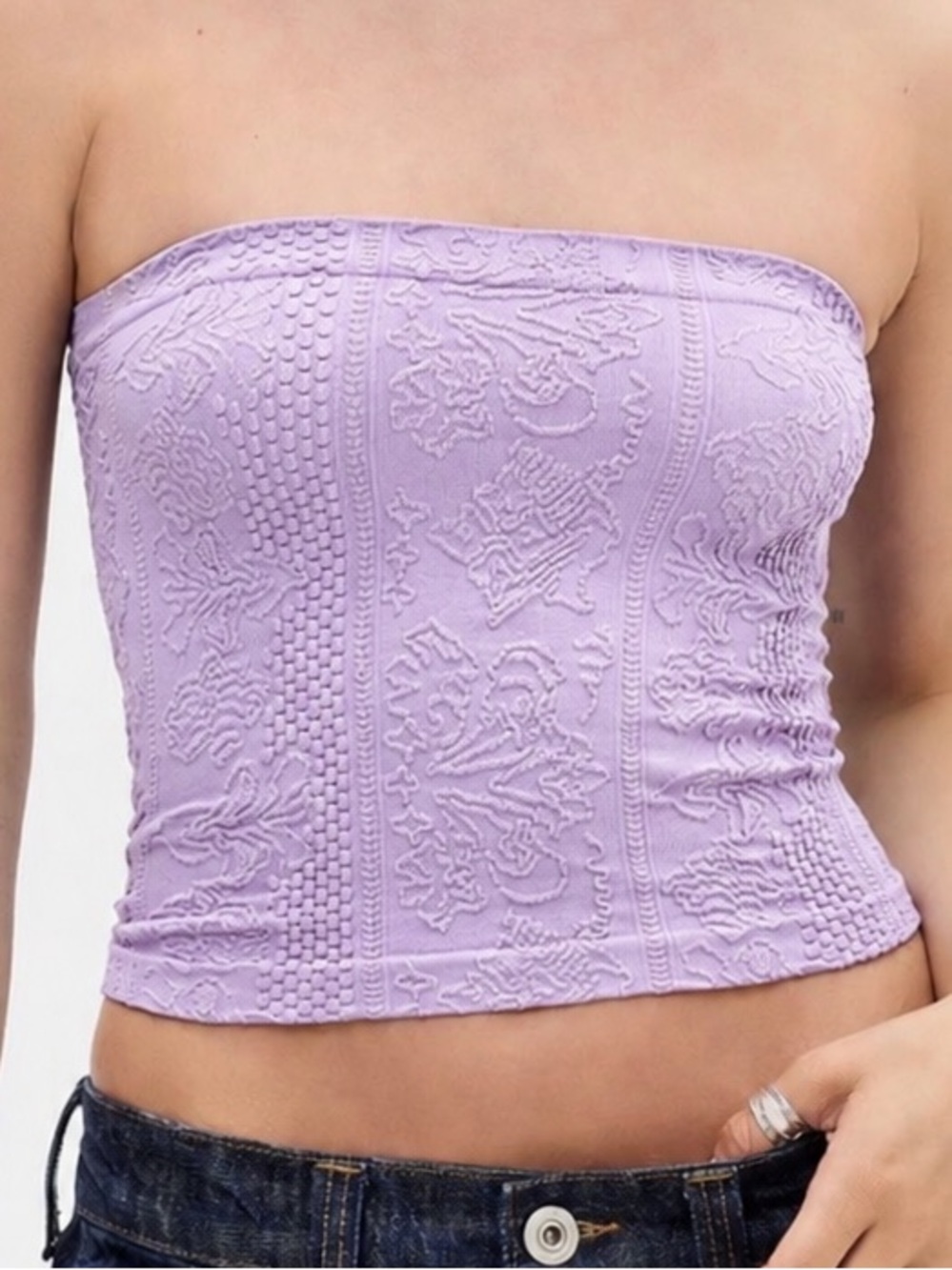 Out From Under Tapestry Seamless Tube Top Purple
